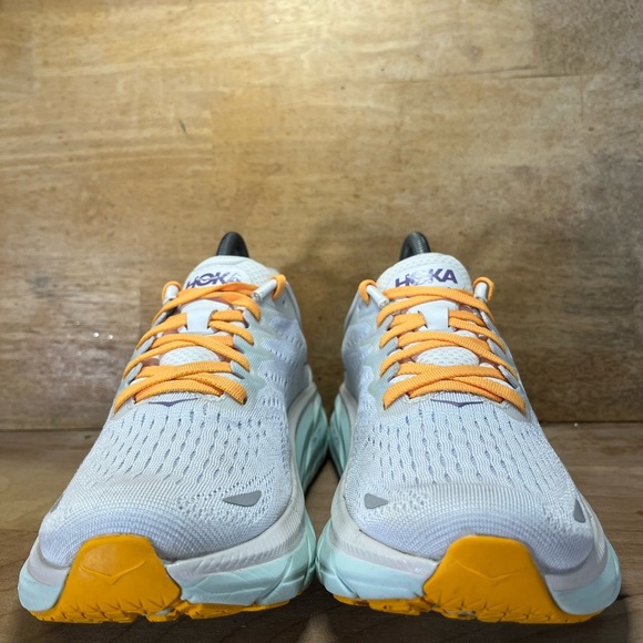 Hoka One One Clifton 8 Womens Size 7.5 Running Shoes Sneakers White Purple - Picture 2 of 12